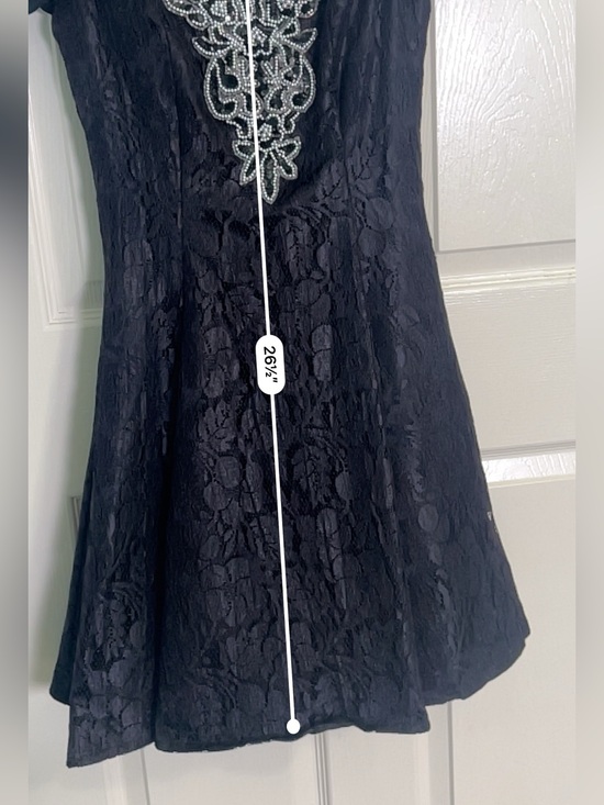 betsy adam black lace dress Betsy & Adam Lace-Inset Soutache Gown Dress Color Black 2  Shamrock Apparel